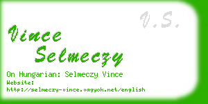 vince selmeczy business card